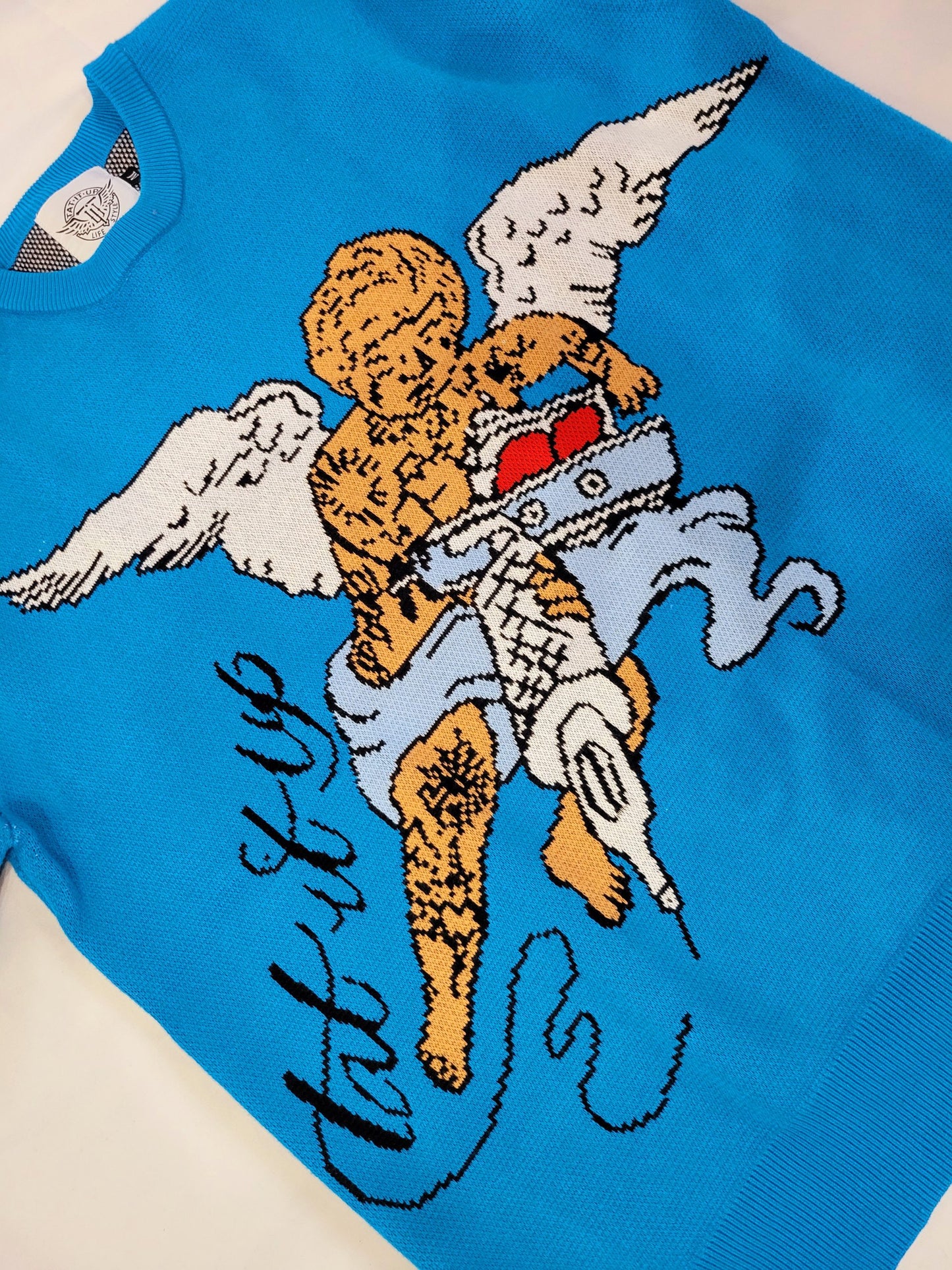 BAHAMA BLUE “TAT IT ANGEL” 34 SLEEVE SWEATSHIRT