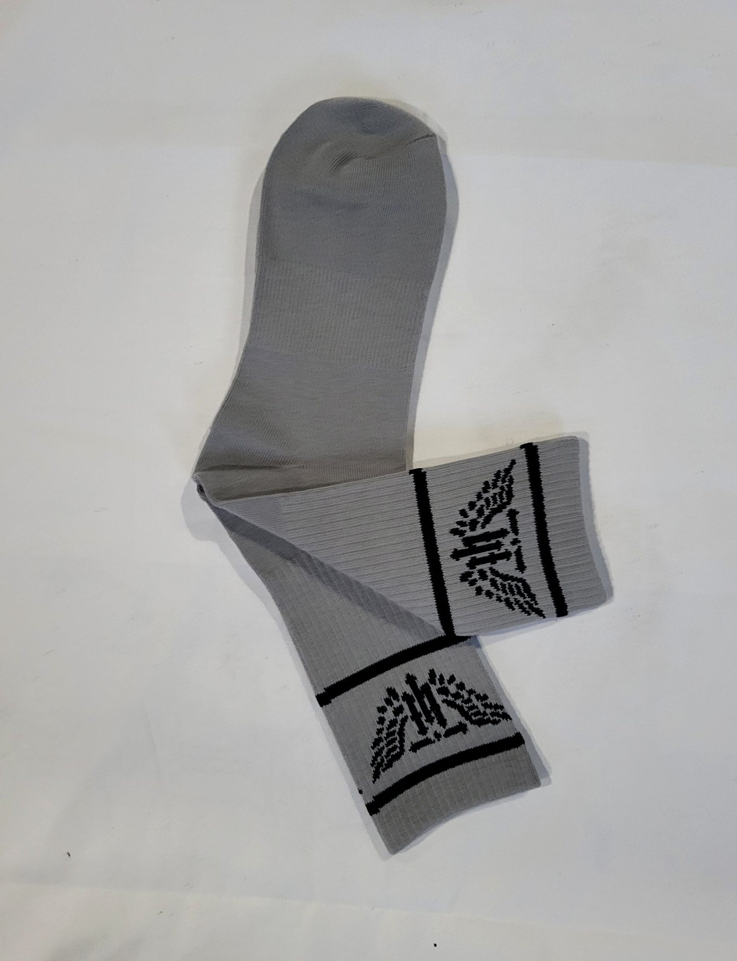 RED/ WHITE “TAT IT UP” RIBBED SOCKS
